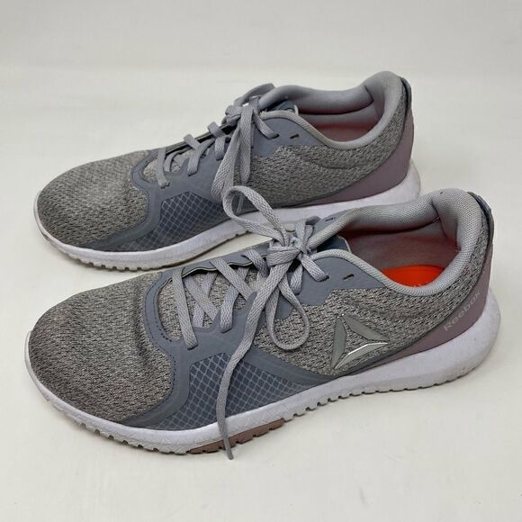 Reebok 8 Gray Flexagon Force Cross Trainer Lace-Up Sneaker - Picture 2 of 9